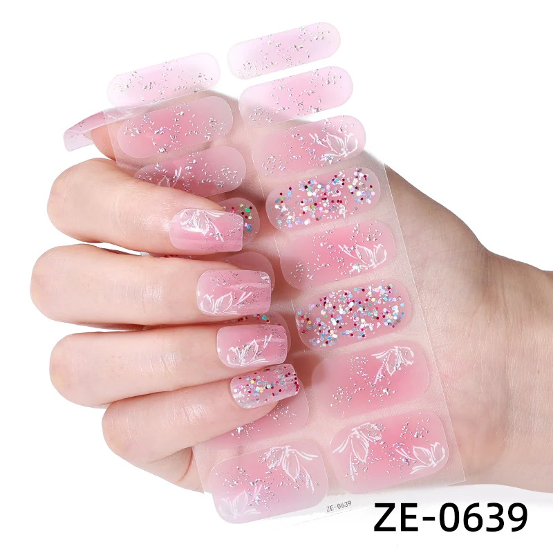 Florale Nagelkunst Aufkleber