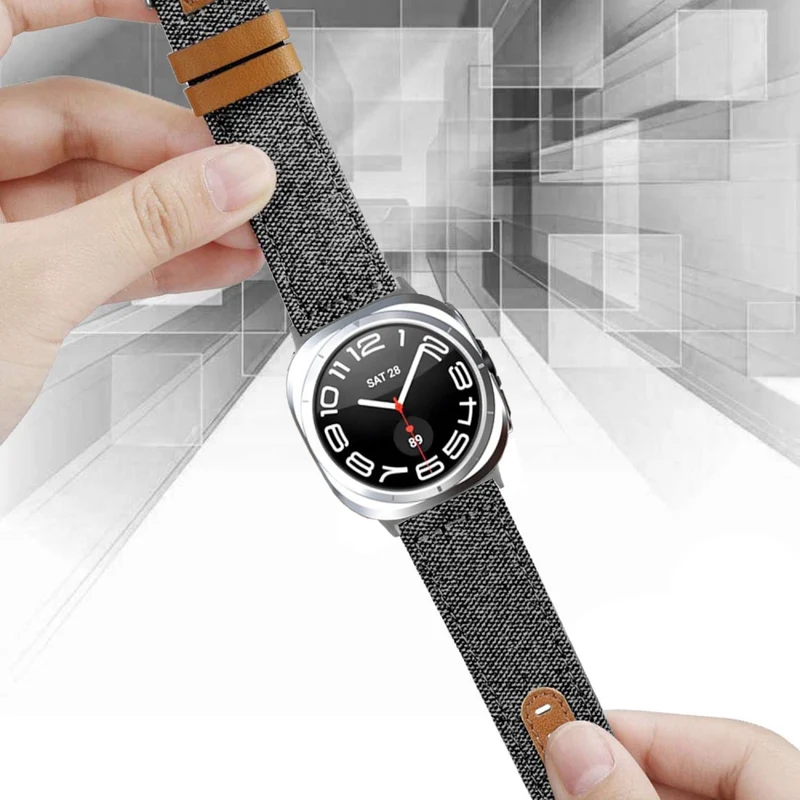 Cool Samsung Galaxy Watch Ultra 47mm Kunstleder Armband
