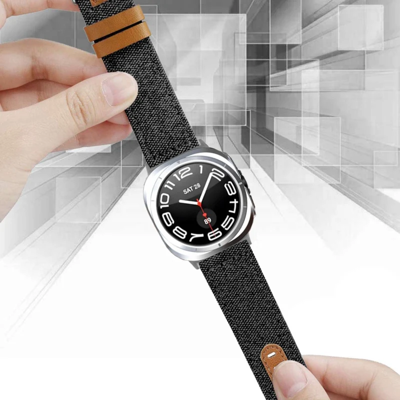 Cool Samsung Galaxy Watch Ultra 47mm Kunstleder Armband