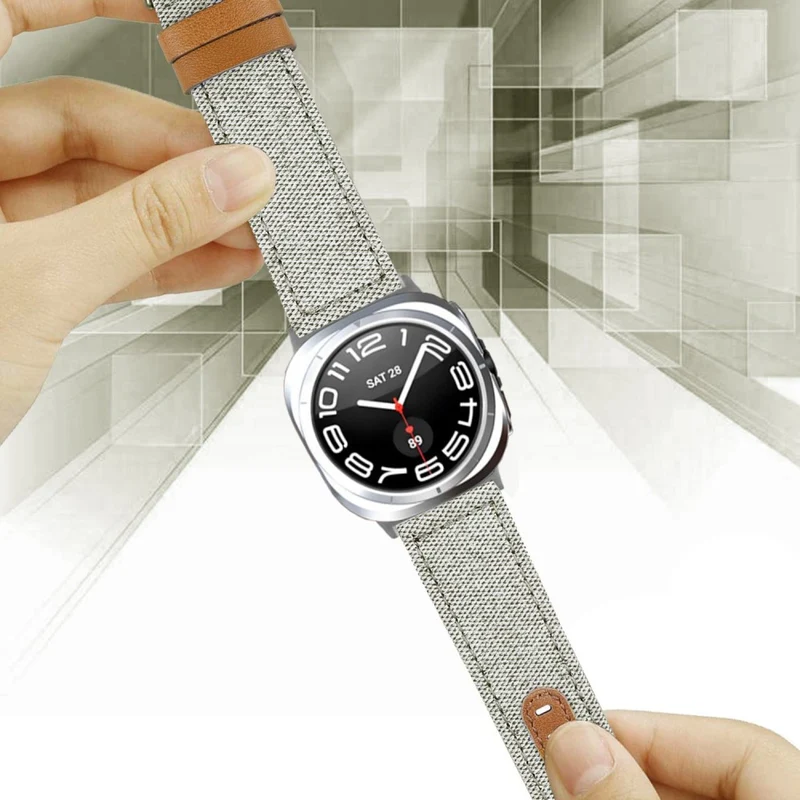 Cool Samsung Galaxy Watch Ultra 47mm Kunstleder Armband