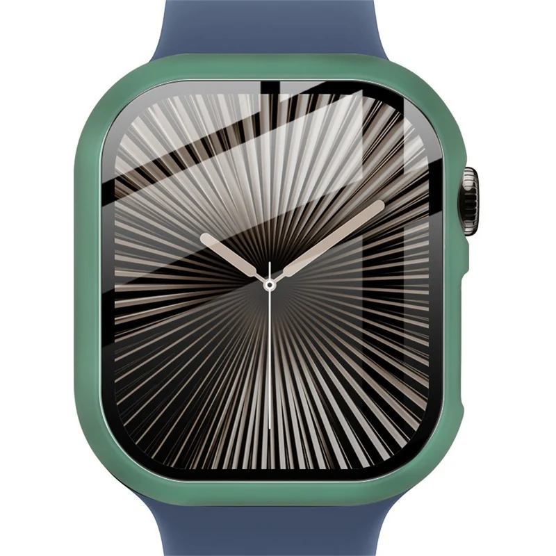 Weich Apple Watch Series 10 42mm Hülle mit Displayschutz in Glas und Silikon
