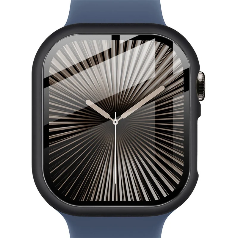 Weich Apple Watch Series 10 42mm Hülle mit Displayschutz in Glas und Silikon