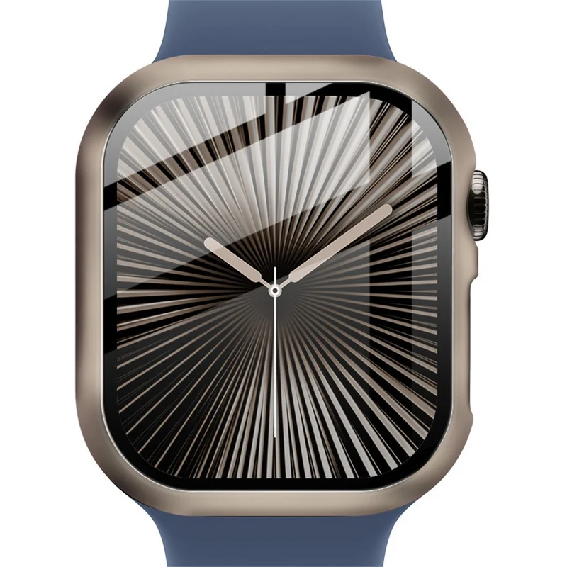 Weich Apple Watch Series 10 42mm Hülle mit Displayschutz in Glas und Silikon