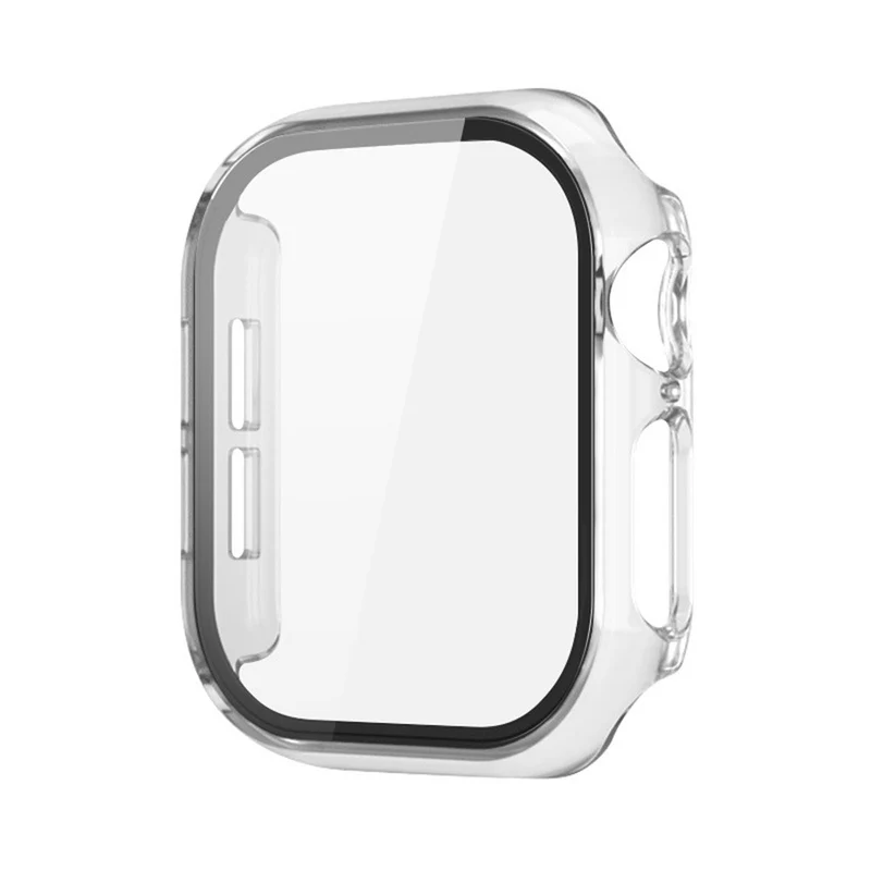 Weich Apple Watch Series 10 42mm Hülle mit Displayschutz in Glas und Silikon