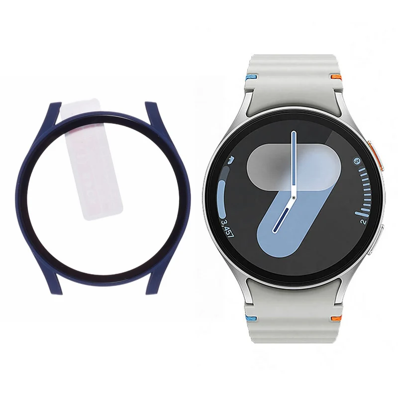 Auffallend Gut Samsung Galaxy Watch 7 40mm Hülle mit Displayschutz in Glas und Silikon