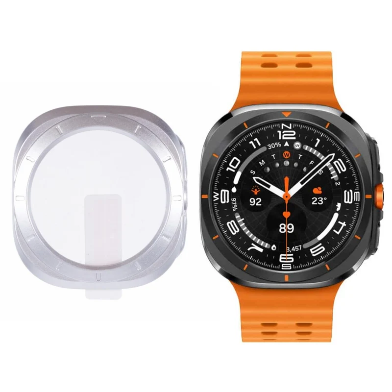 Schützend Apple Watch Ultra Hülle mit Displayschutz in Glas und Silikon