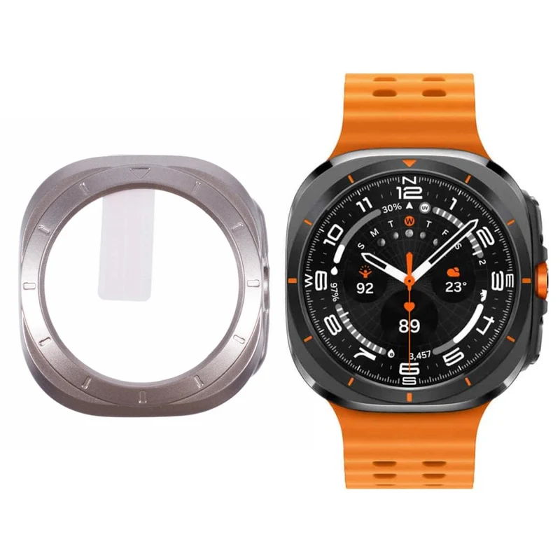 Schützend Apple Watch Ultra Hülle mit Displayschutz in Glas und Silikon