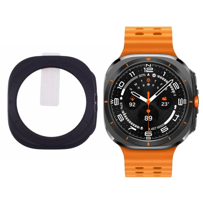 Schützend Apple Watch Ultra Hülle mit Displayschutz in Glas und Silikon