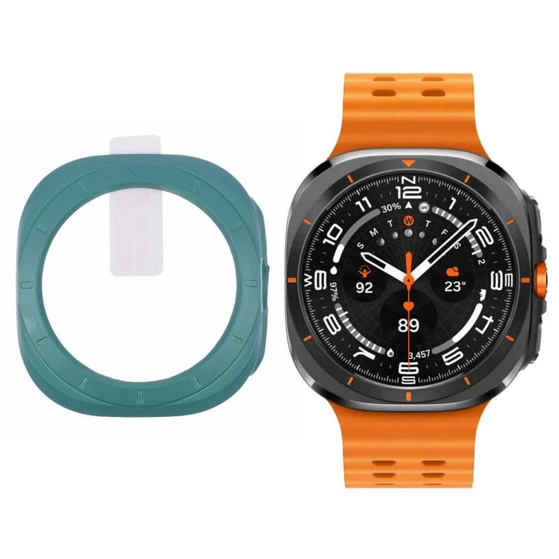 Schützend Apple Watch Ultra Hülle mit Displayschutz in Glas und Silikon