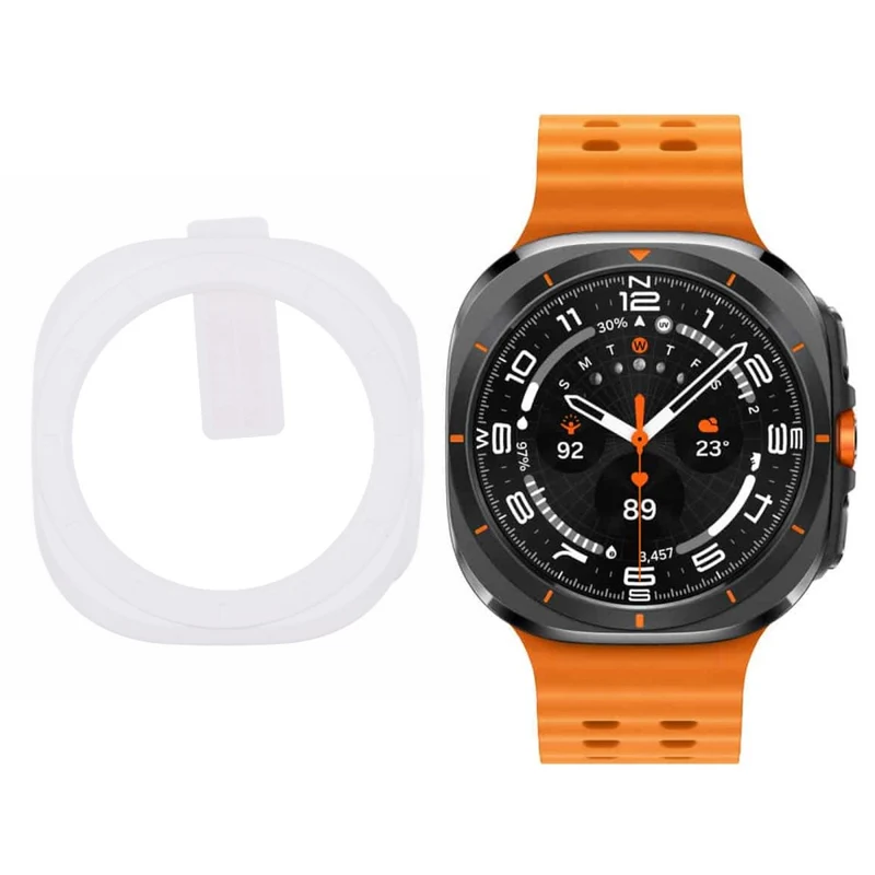 Schützend Apple Watch Ultra Hülle mit Displayschutz in Glas und Silikon