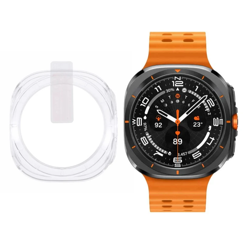 Schützend Apple Watch Ultra Hülle mit Displayschutz in Glas und Silikon