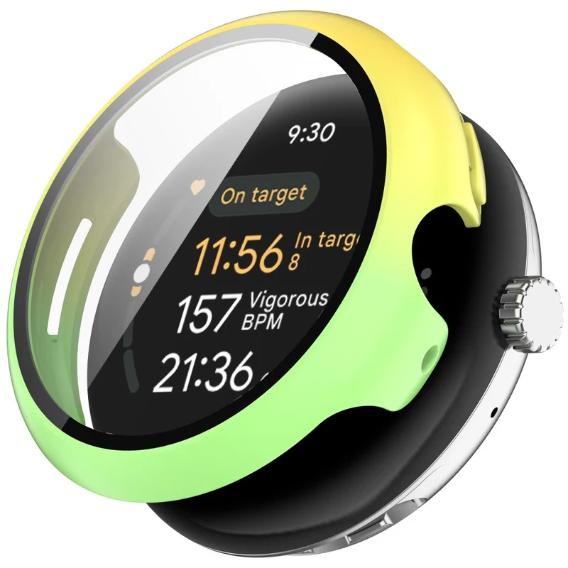 Schützend Google Pixel Watch 3 XL 45mm Hülle mit Displayschutz in Glas und Silikon