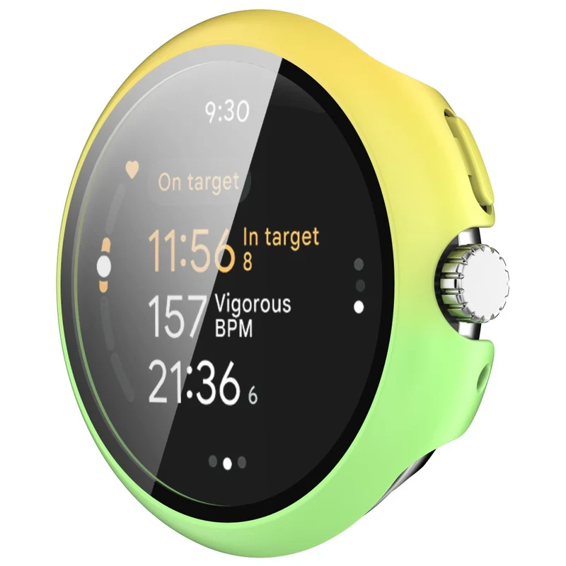 Schützend Google Pixel Watch 3 XL 45mm Hülle mit Displayschutz in Glas und Silikon