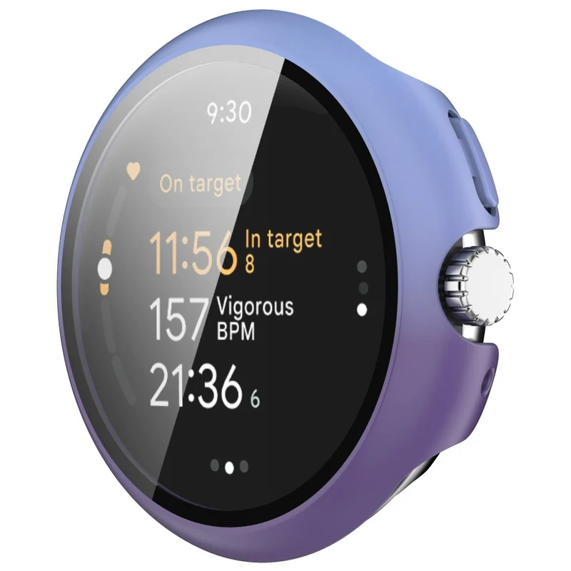 Schützend Google Pixel Watch 3 XL 45mm Hülle mit Displayschutz in Glas und Silikon