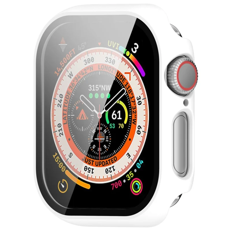 Mega Stylisch Apple Watch Series 10 46mm Hülle mit Displayschutz in Glas und Silikon