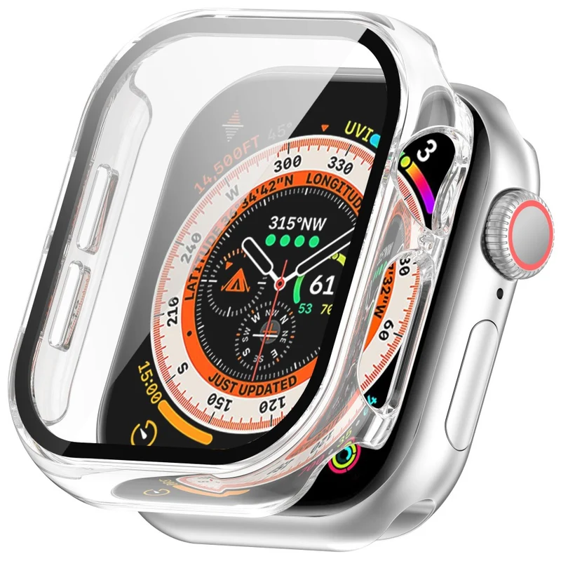 Mega Stylisch Apple Watch Series 10 46mm Hülle mit Displayschutz in Glas und Silikon