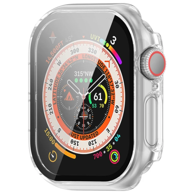 Mega Stylisch Apple Watch Series 10 46mm Hülle mit Displayschutz in Glas und Silikon