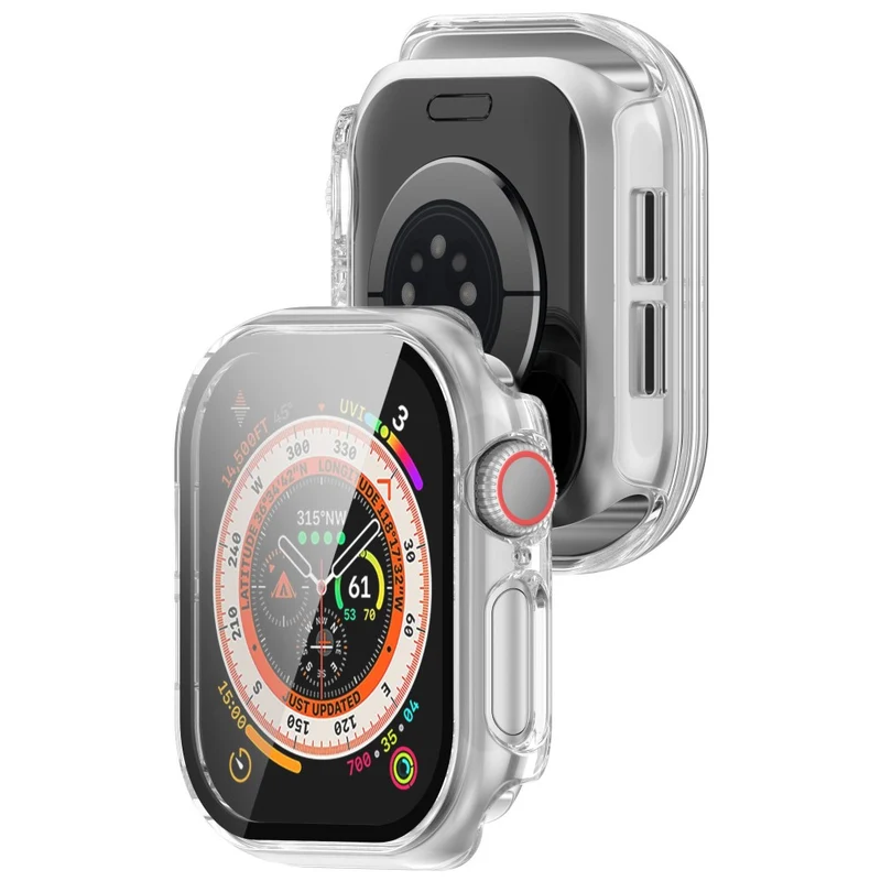 Mega Stylisch Apple Watch Series 10 46mm Hülle mit Displayschutz in Glas und Silikon