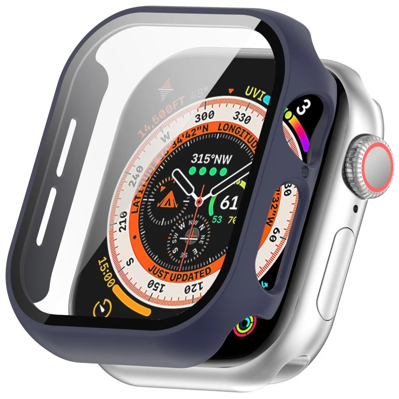Mega Stylisch Apple Watch Series 10 46mm Hülle mit Displayschutz in Glas und Silikon