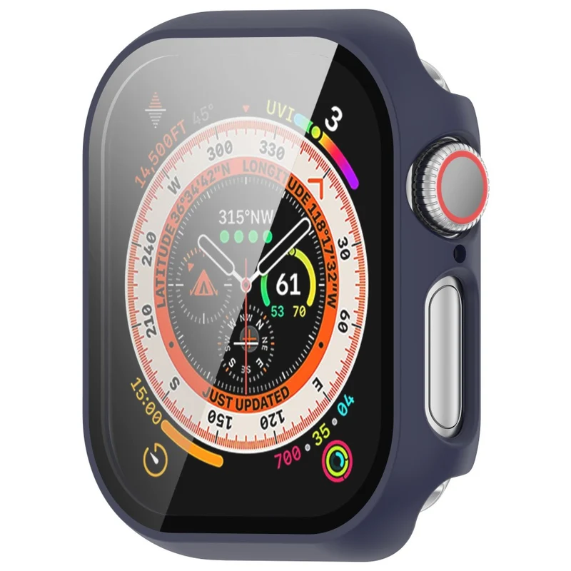 Mega Stylisch Apple Watch Series 10 46mm Hülle mit Displayschutz in Glas und Silikon