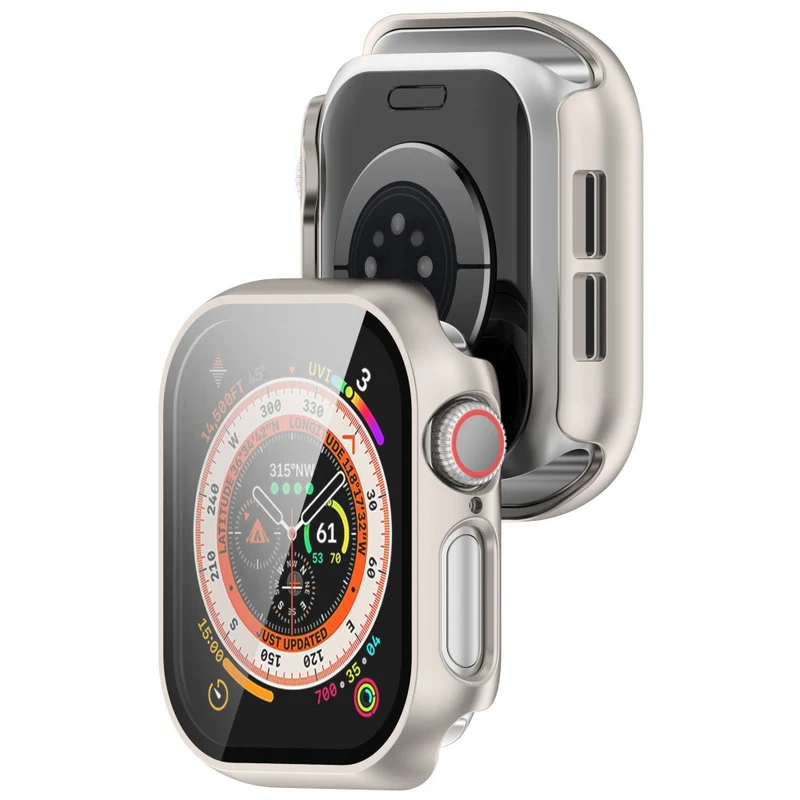 Mega Stylisch Apple Watch Series 10 46mm Hülle mit Displayschutz in Glas und Silikon