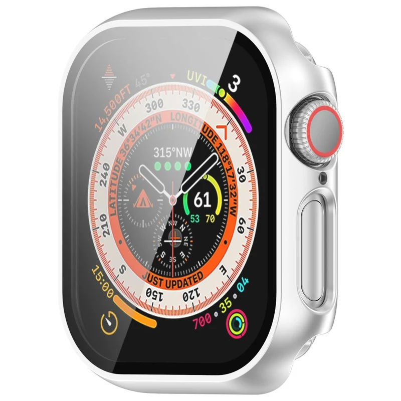 Mega Stylisch Apple Watch Series 10 46mm Hülle mit Displayschutz in Glas und Silikon