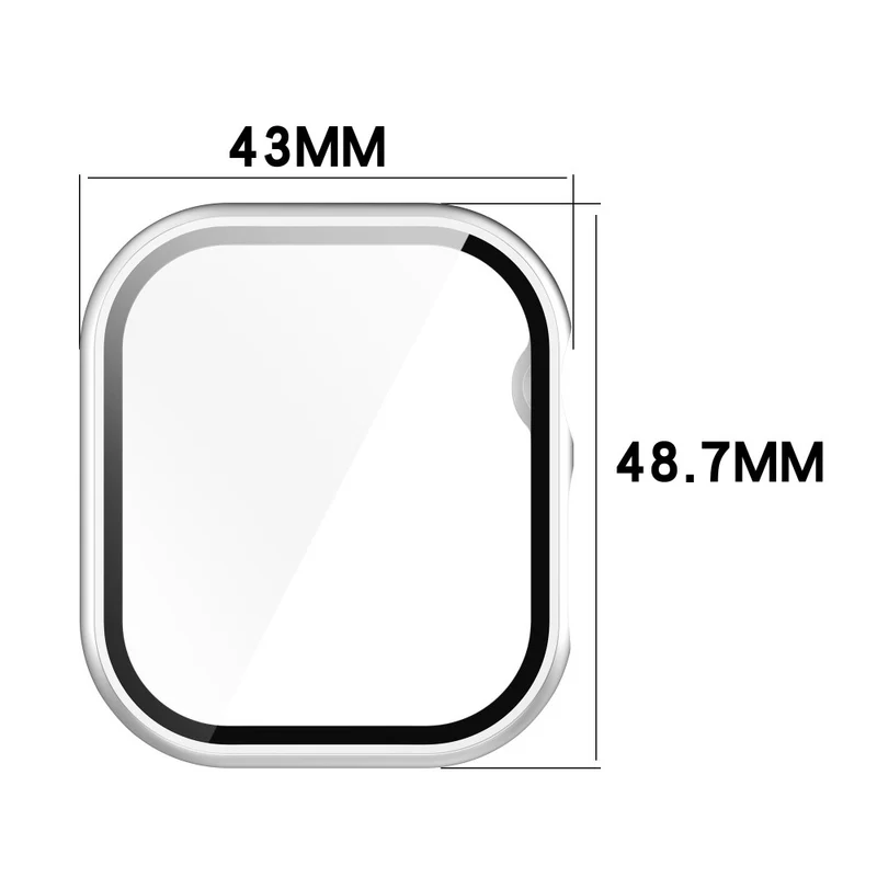 Mega Stylisch Apple Watch Series 10 46mm Hülle mit Displayschutz in Glas und Silikon