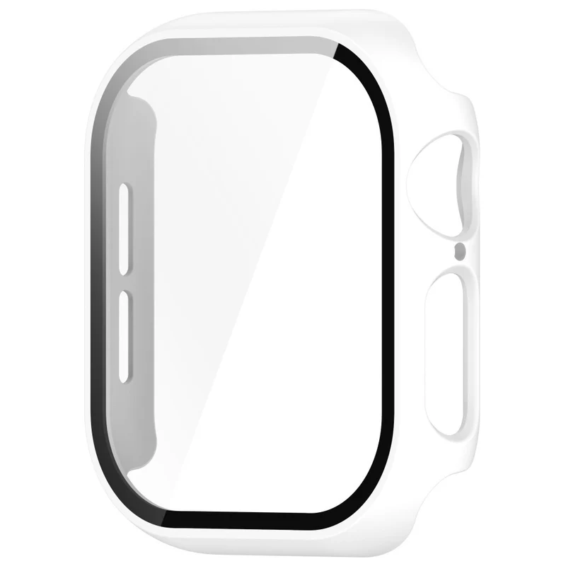 Weich Apple Watch Series 10 42mm Hülle mit Displayschutz in Glas und Silikon