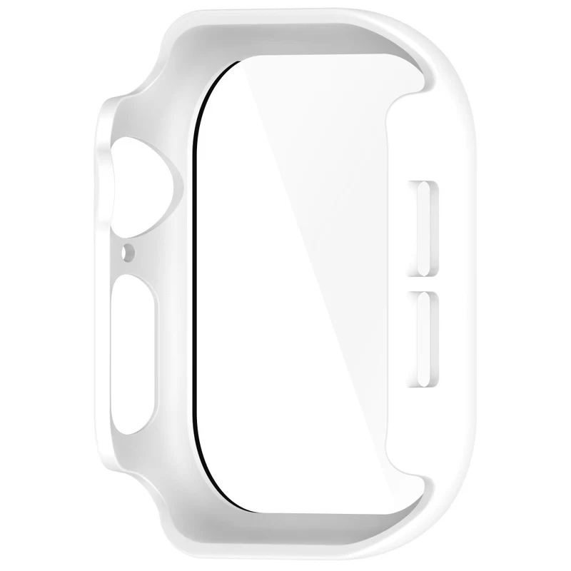 Weich Apple Watch Series 10 42mm Hülle mit Displayschutz in Glas und Silikon