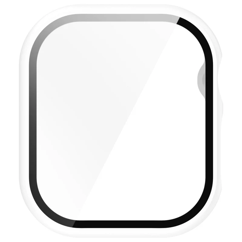 Weich Apple Watch Series 10 42mm Hülle mit Displayschutz in Glas und Silikon