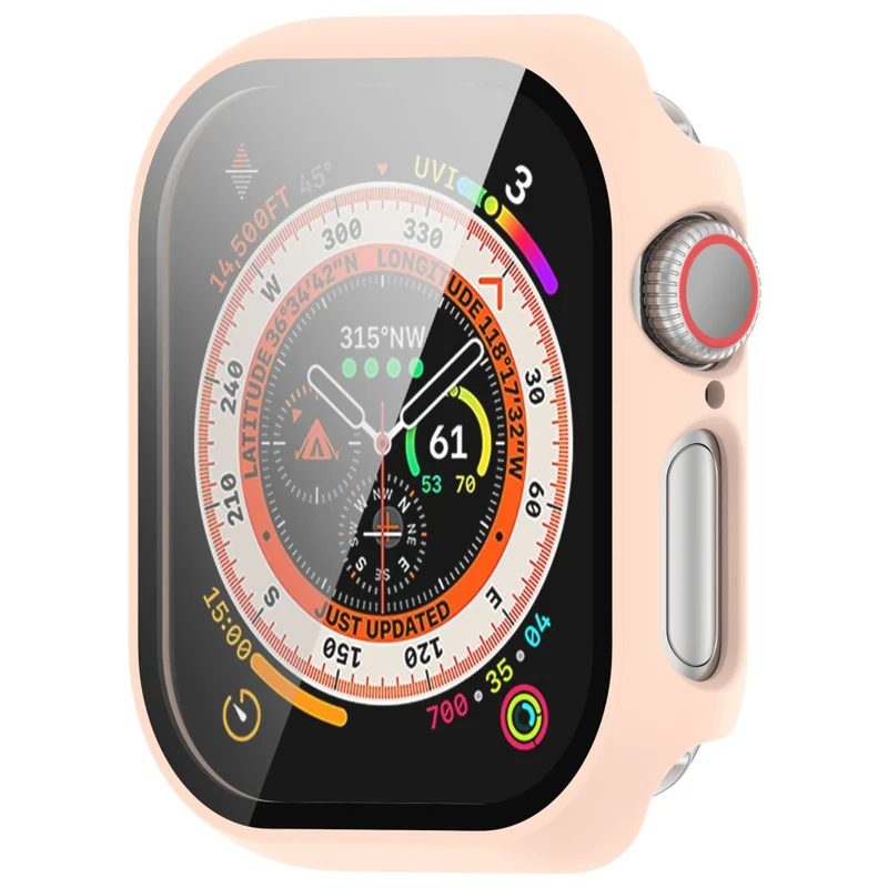 Weich Apple Watch Series 10 42mm Hülle mit Displayschutz in Glas und Silikon