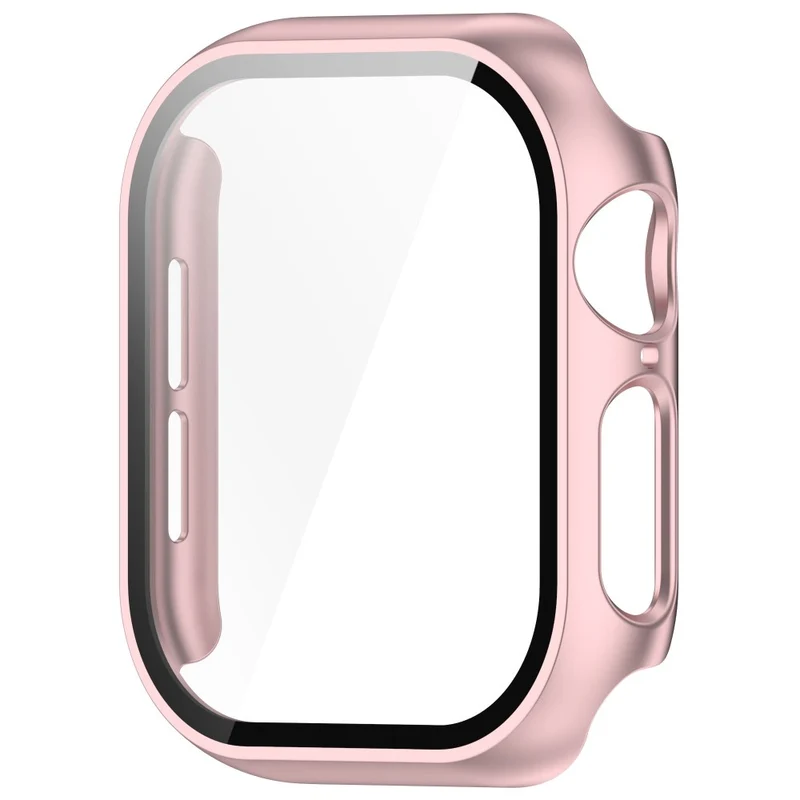 Weich Apple Watch Series 10 42mm Hülle mit Displayschutz in Glas und Silikon