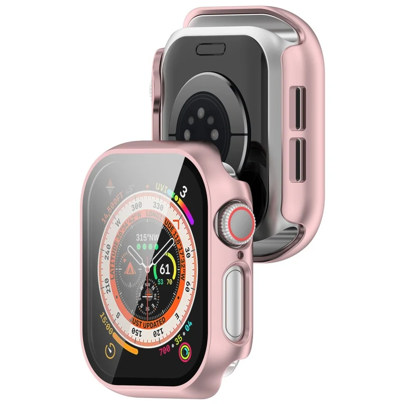 Weich Apple Watch Series 10 42mm Hülle mit Displayschutz in Glas und Silikon