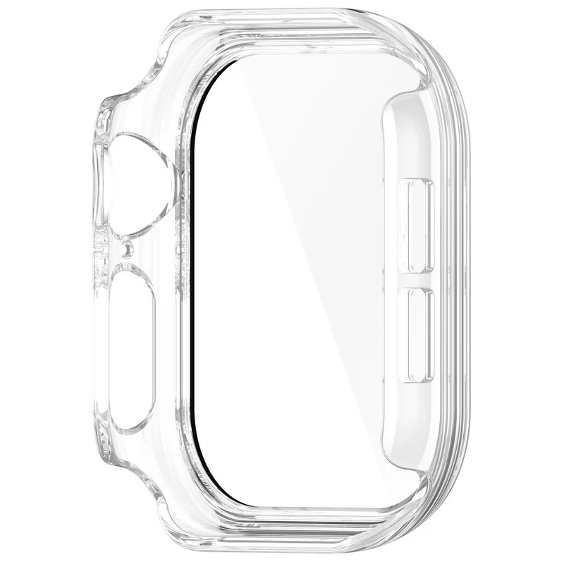 Weich Apple Watch Series 10 42mm Hülle mit Displayschutz in Glas und Silikon