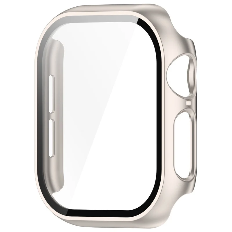 Weich Apple Watch Series 10 42mm Hülle mit Displayschutz in Glas und Silikon