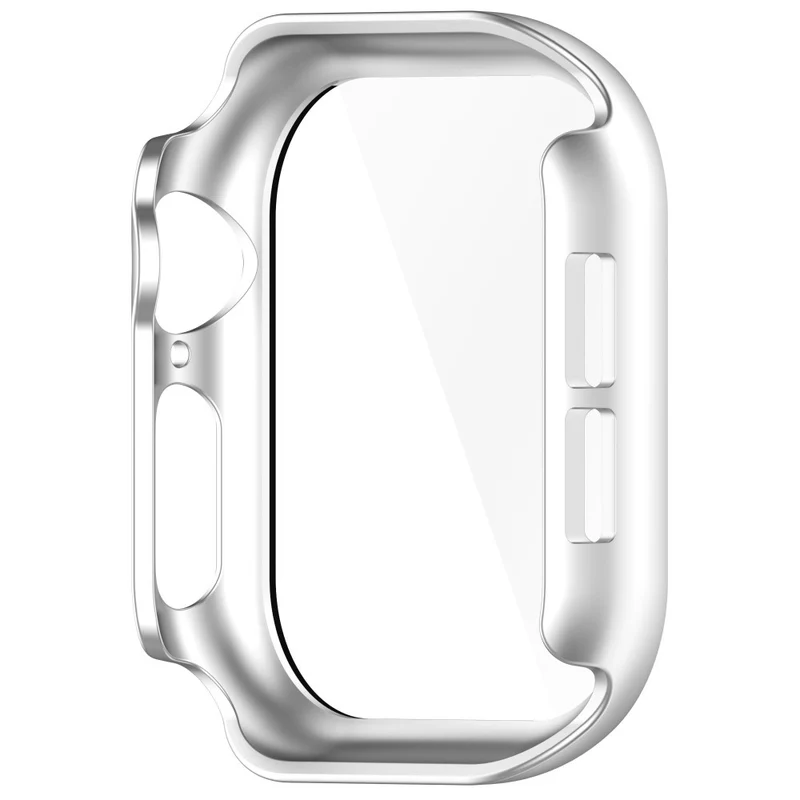 Weich Apple Watch Series 10 42mm Hülle mit Displayschutz in Glas und Silikon