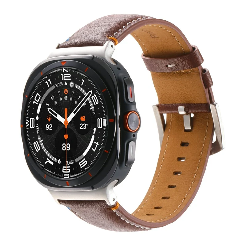 Sehr Cool Samsung Galaxy Watch Ultra 47mm Echtes Leder Armband