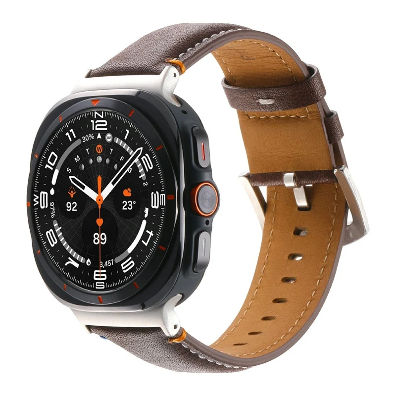 Sehr Cool Samsung Galaxy Watch Ultra 47mm Echtes Leder Armband