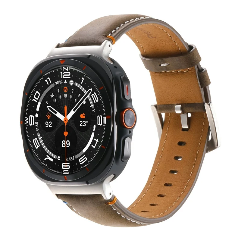 Sehr Cool Samsung Galaxy Watch Ultra 47mm Echtes Leder Armband