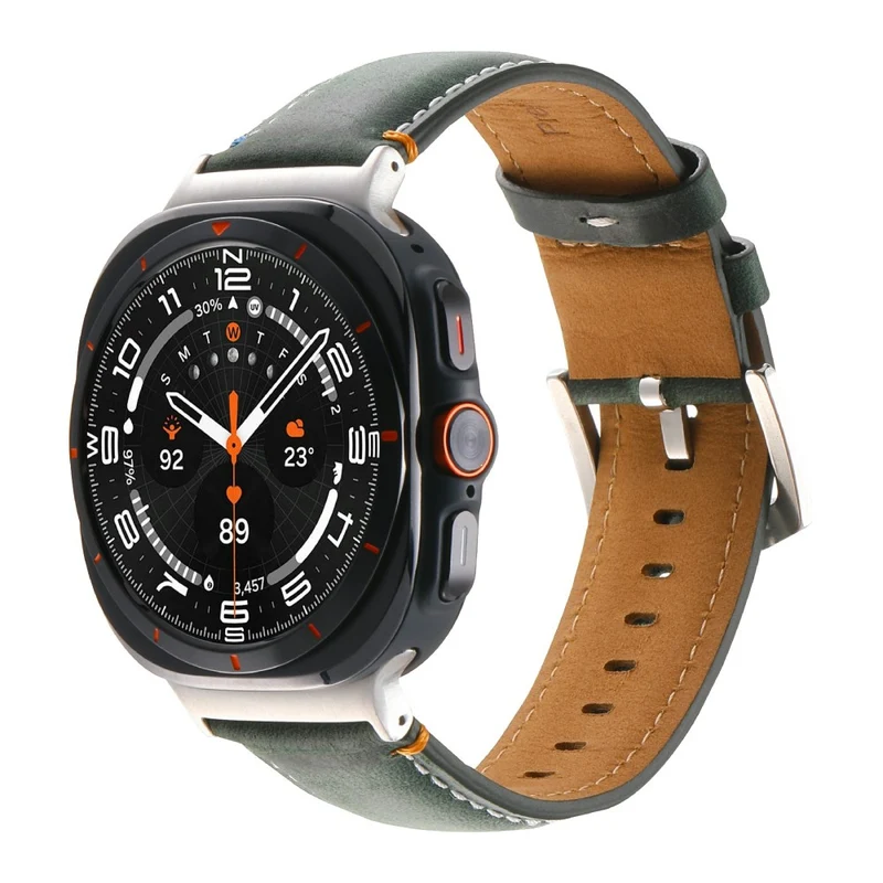 Sehr Cool Samsung Galaxy Watch Ultra 47mm Echtes Leder Armband
