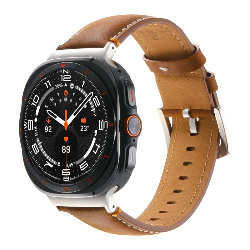 Sehr Cool Samsung Galaxy Watch Ultra 47mm Echtes Leder Armband