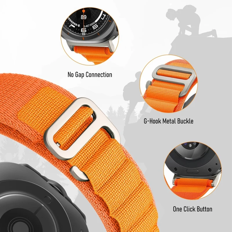 Unglaublich Ordentlich Samsung Galaxy Watch Ultra 47mm Nylon Armband