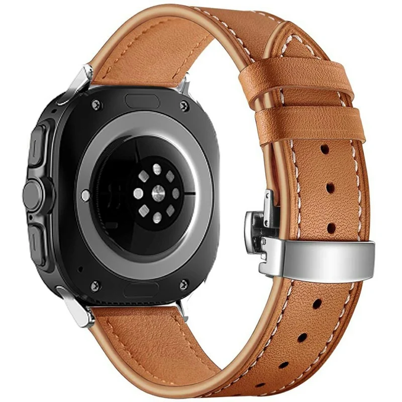 Dauerhaft Samsung Galaxy Watch Ultra 47mm Echtes Leder Armband