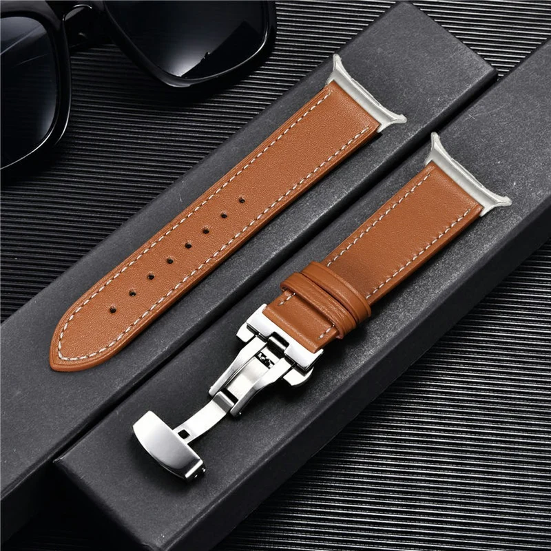 Dauerhaft Samsung Galaxy Watch Ultra 47mm Echtes Leder Armband
