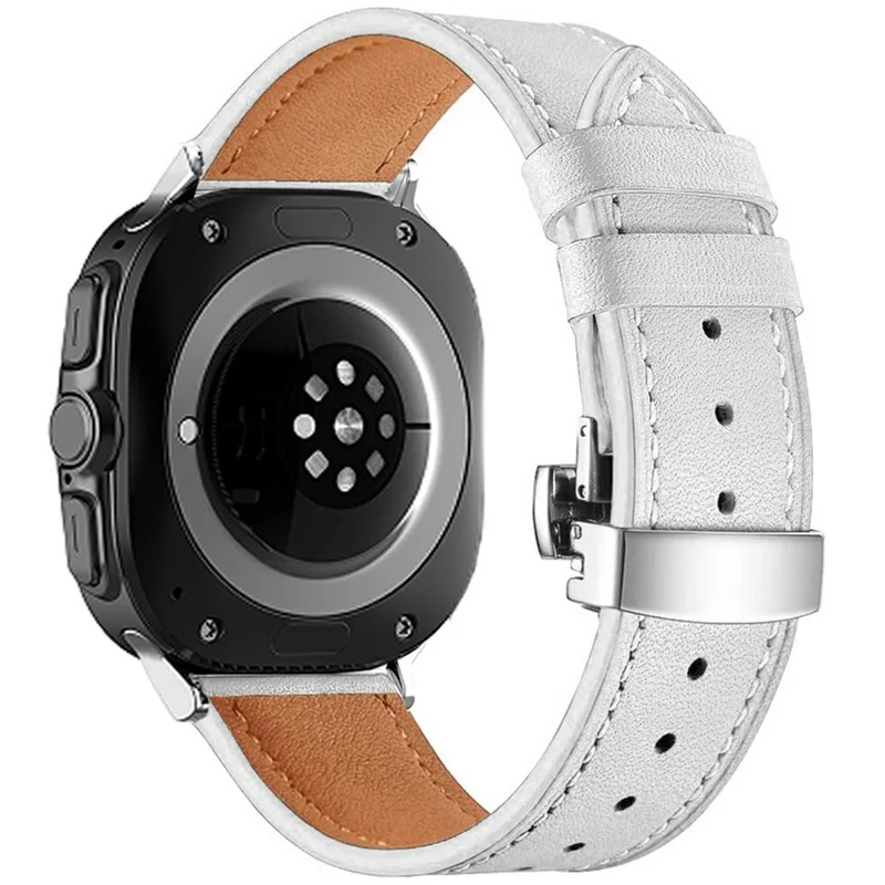 Dauerhaft Samsung Galaxy Watch Ultra 47mm Echtes Leder Armband