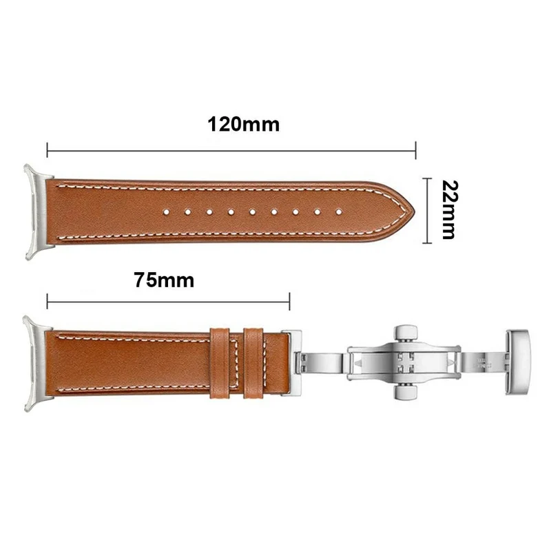Dauerhaft Samsung Galaxy Watch Ultra 47mm Echtes Leder Armband