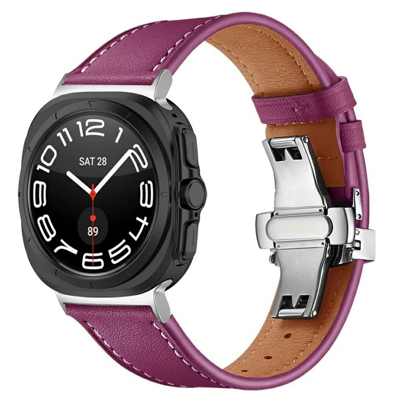 Dauerhaft Samsung Galaxy Watch Ultra 47mm Echtes Leder Armband