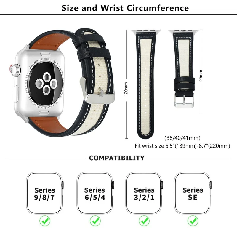 Entzückend Apple Smartwatch Echtes Leder Universell Armband