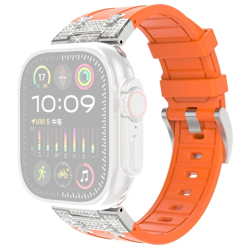 Unglaublich Angenehm Apple Smartwatch Strass Und Silikon Universell Armband