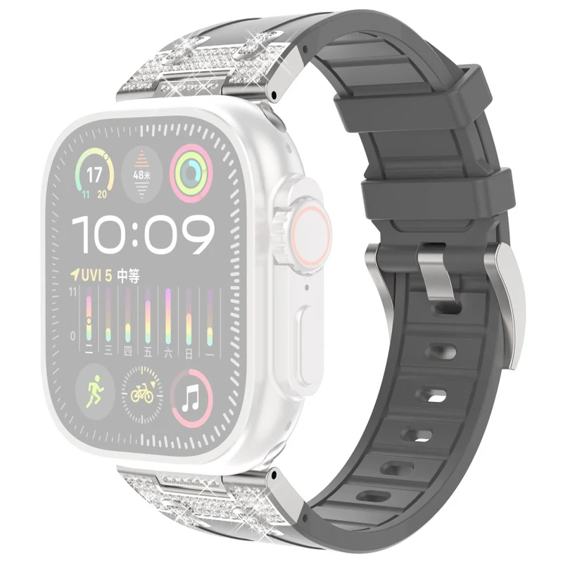 Elegant Apple Smartwatch Strass Und Silikon Universell Armband